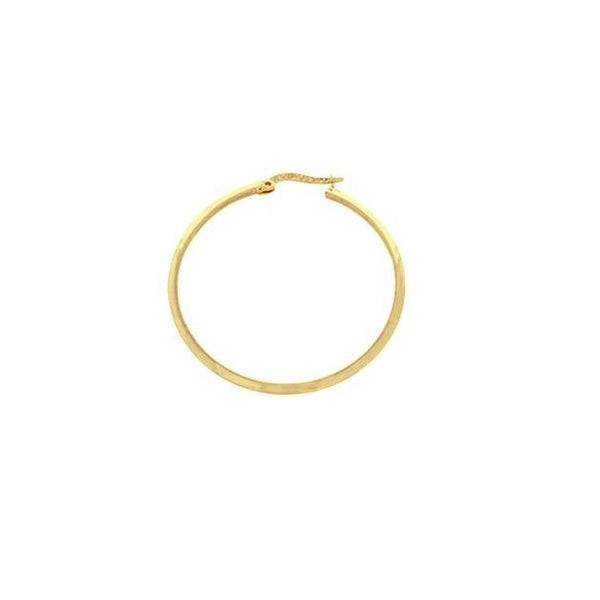 Arracada Tubo Triangular Liso 1.3 cm Diámetro,  Oro 14k - Infiniti Joyas