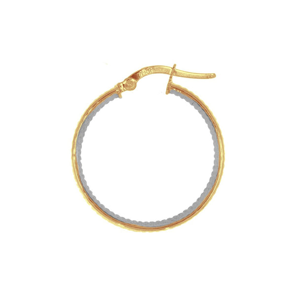 Arracada Diamantada 2.4 cm de Diámetro, Ancho 7 mm, Oro 10k - Infiniti Joyas