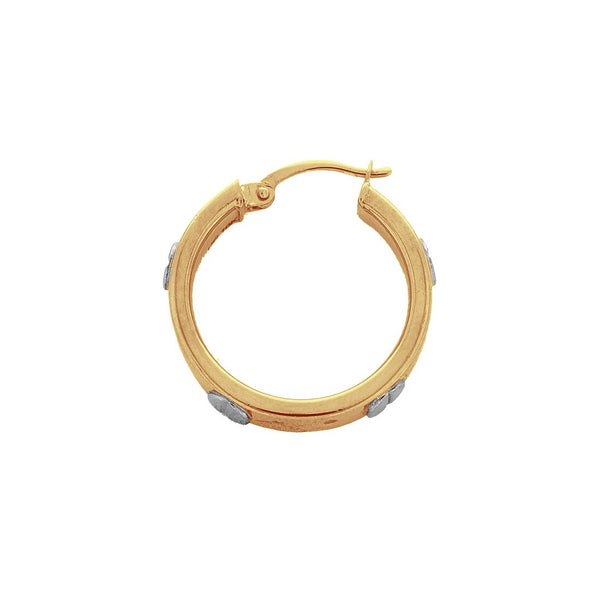 Arracada tubo con tornillo, 1.7cm Diámetro, Oro 10k - Infiniti Joyas