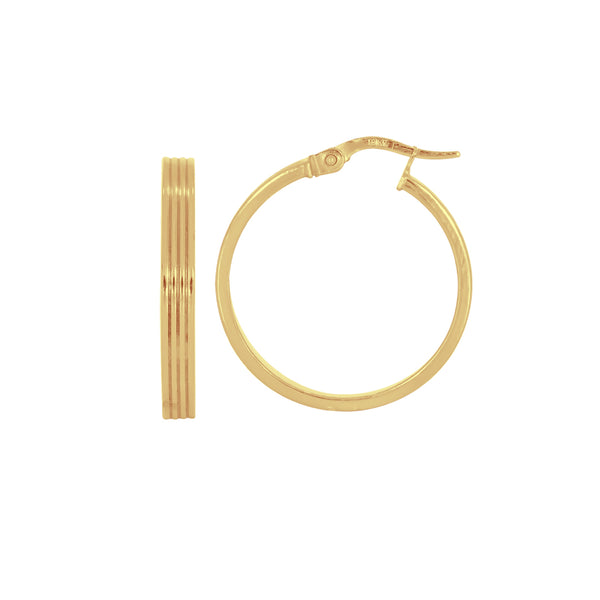 Arracada Oro 10k - Texturizada 1.8 y 2.3 cm Diámetro