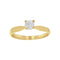 Anillo Oro 10k, Solitario con Zirconia de 4 mm - Infiniti Joyas