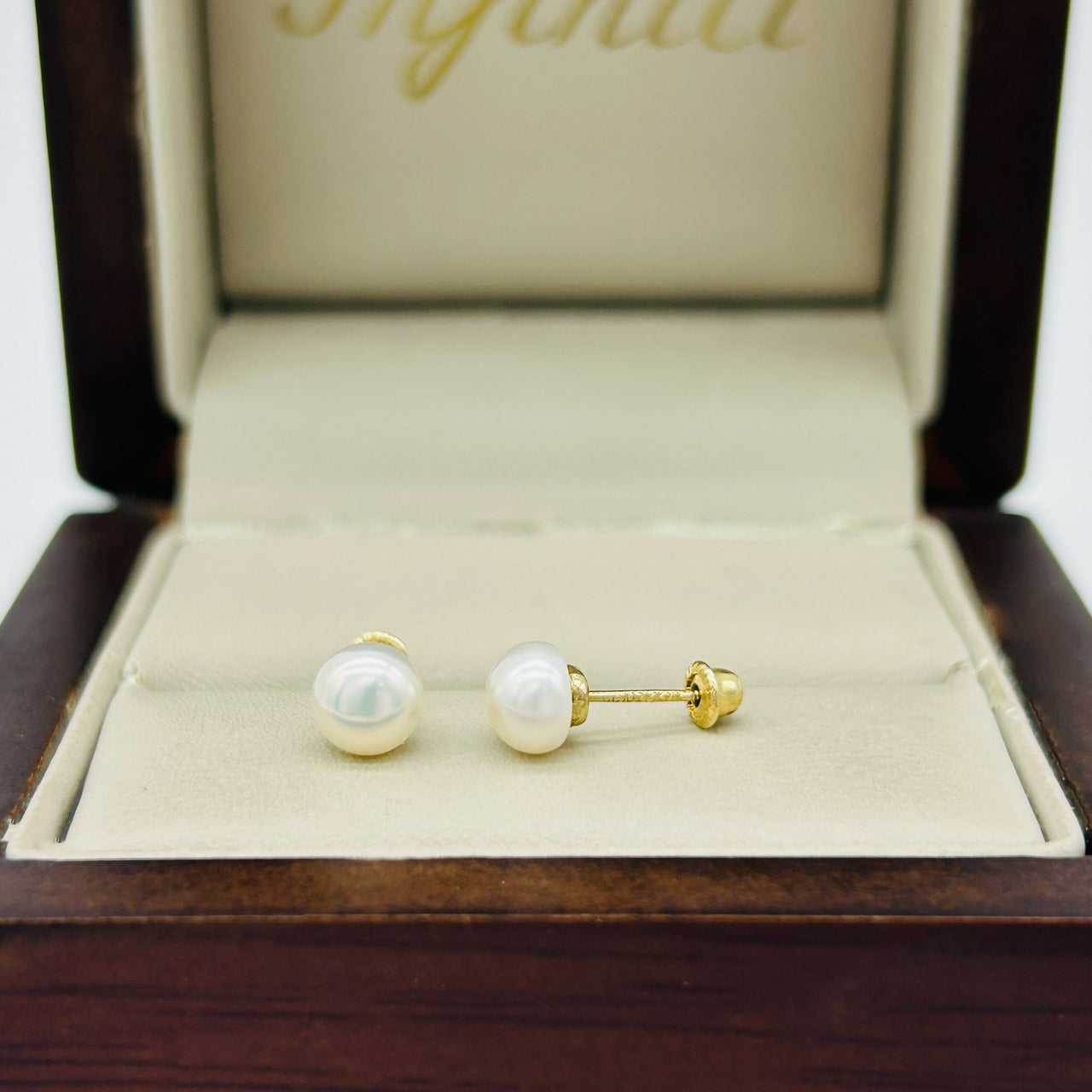 Broquel Oro 14k - Perla Cultivada