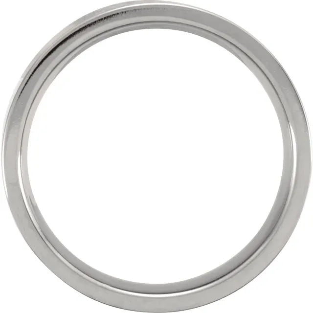 Argolla Titanio - Lisa 6 mm con Confort fit