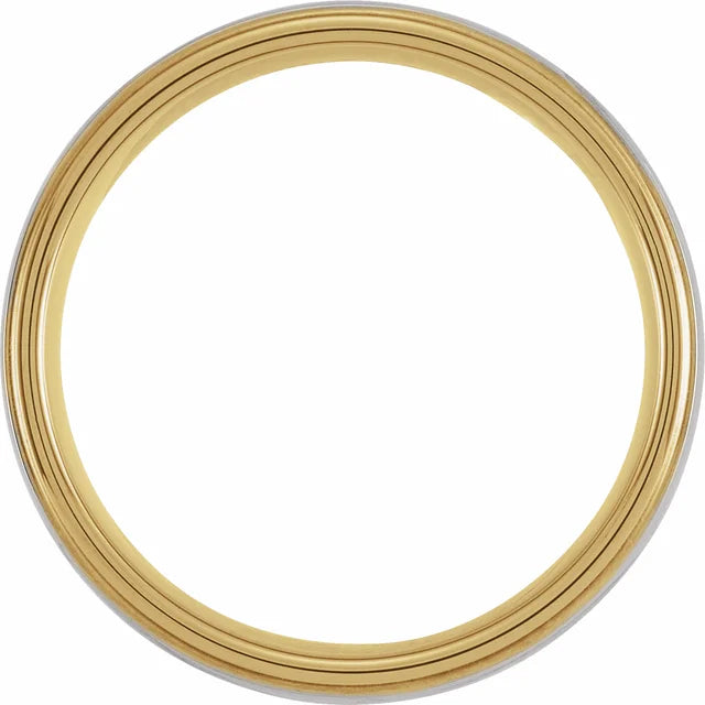 Argolla Tungsteno - Bicolor 6 mm con Confort Fit