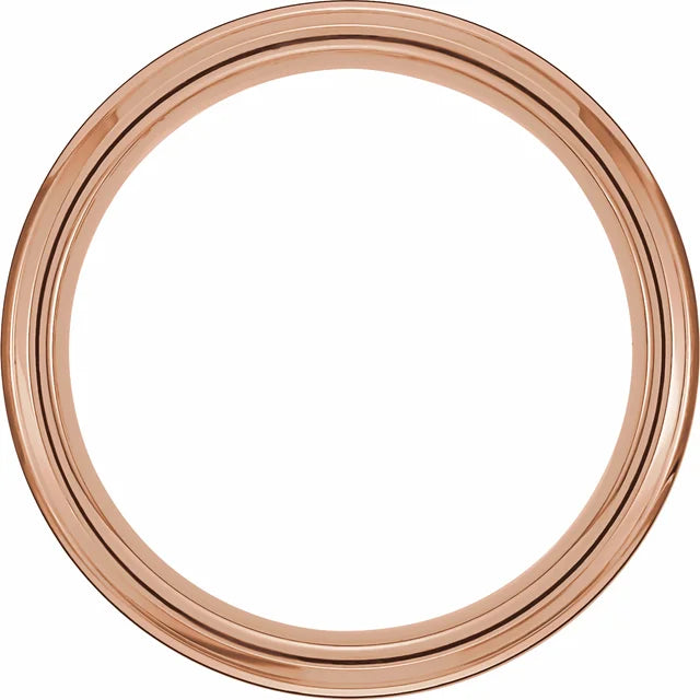 Argolla Tungsteno - Biselado 6 mm con Confort Fit