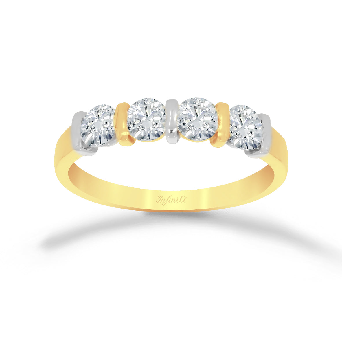 Churumbela Oro 14k, Zirconias 4 mm