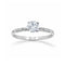 Anillo Oro Blanco 10k - Zirconia de 5 mm