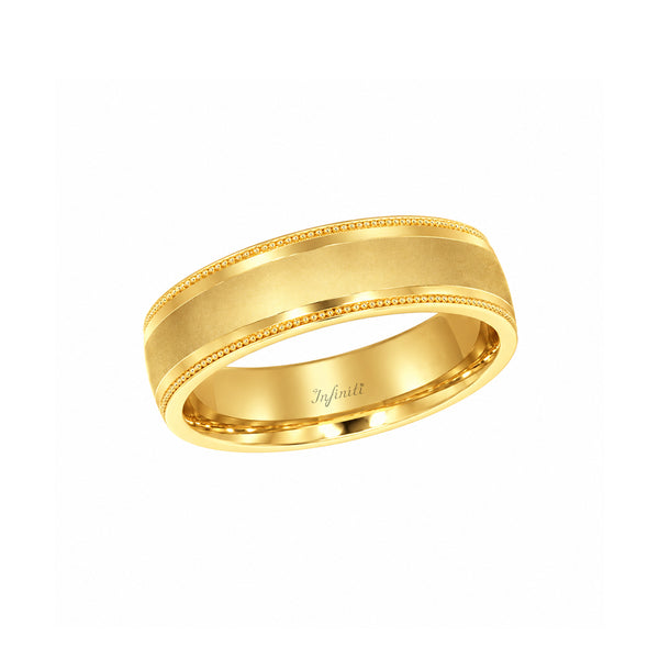 Argolla Oro Amarillo 14k - Acabado Satinado con Confort, Ancho 6 mm