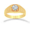 Anillo Solitario Oro 10k, con Zirconia Central 6 mm