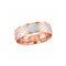 Argolla Oro Rosa 14k, Diamantada 6 mm, Acabado Platinado  *PRECIO UNITARIO