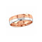 Argolla Oro Rosa con Blanco 14k - Acabado Liso con Confort, Ancho 6 mm