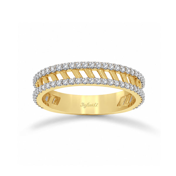 Churumbela Oro 10k con Zirconias 1 mm