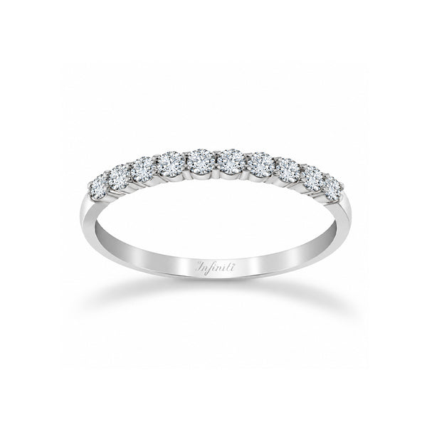 Churumbela Oro Blanco 10k - Zirconias 1.80 mm