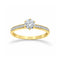 Anillo Oro 10k - Pavé Zirconia Central de 5 mm
