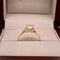 Anillo Solitario Oro 14k - Zirconia Princess de 5 mm