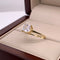 Anillo Solitario Oro 14k - Zirconia Princess de 5 mm