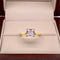 Anillo Solitario Oro 14k - Zirconia Princess de 5 mm