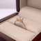 Anillo Solitario Oro 14k - Zirconia Princess de 5 mm