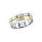 Argolla Oro Combinado 14k - Acabado Mate Liso, Ancho 6 mm