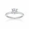 Anillo Oro Blanco 10k - Solitario con Zirconia de 4 mm
