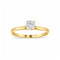 Anillo Oro 10k, Solitario con Zirconia de 4.20 mm
