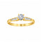 Anillo Oro 10k - Zirconia Central de 3.5 mm
