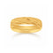 Argolla Oro 14k - Acabado Facetado con Confort, Ancho 5 mm