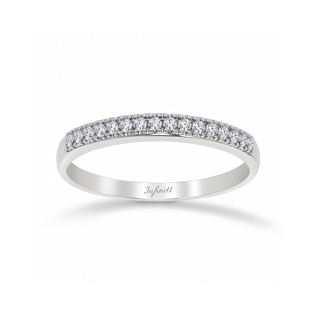 Churumbela Oro Blanco 10k, con Zirconias de 1 mm