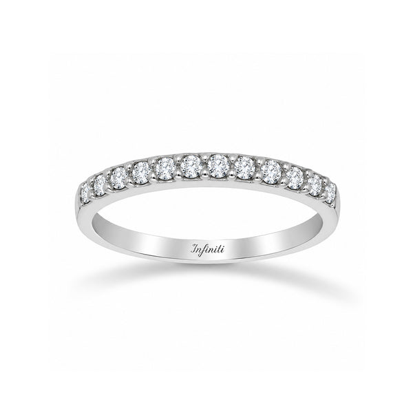 Churumbela Oro Blanco 14k - Pavé con Zirconias 2 mm