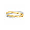 Argolla Oro Combinado 14k - Aros Entrelazados 4.5 mm