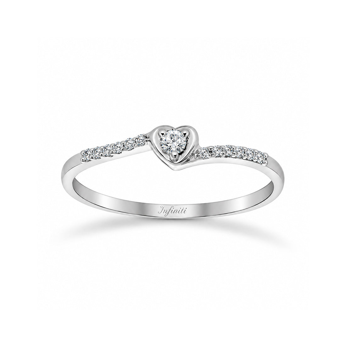 Anillo Oro Blanco 10k - Zirconia 2.25 mm