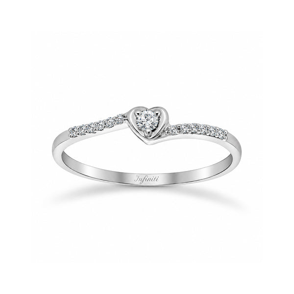 Anillo Oro Blanco 10k - Zirconia 2.25 mm