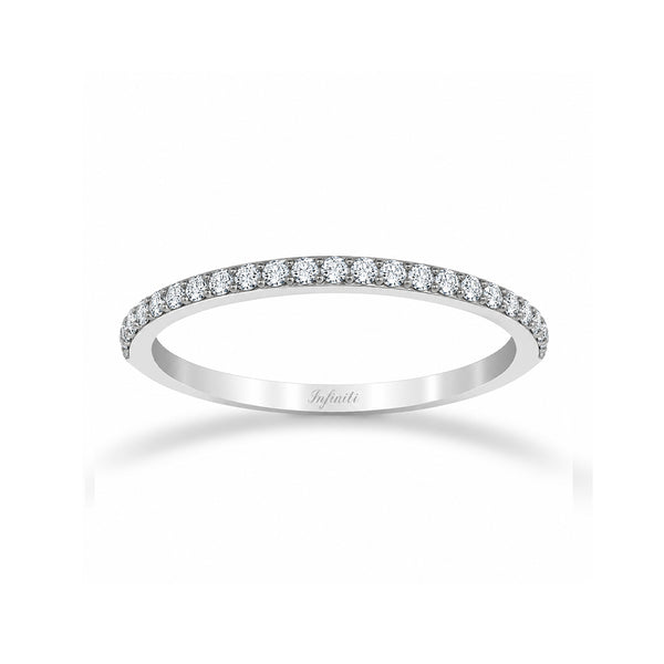 Churumbela Oro Blanco 14k - Pavé con Zirconias 1 mm