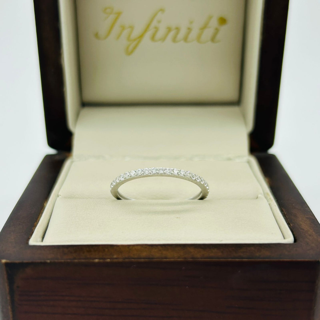 Churumbela Oro Blanco 14k - Pavé con Zirconias 1 mm