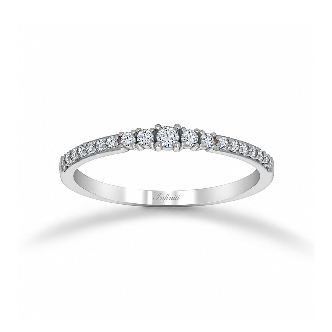 Churumbela Oro Blanco 14k - Pavé con Zirconias