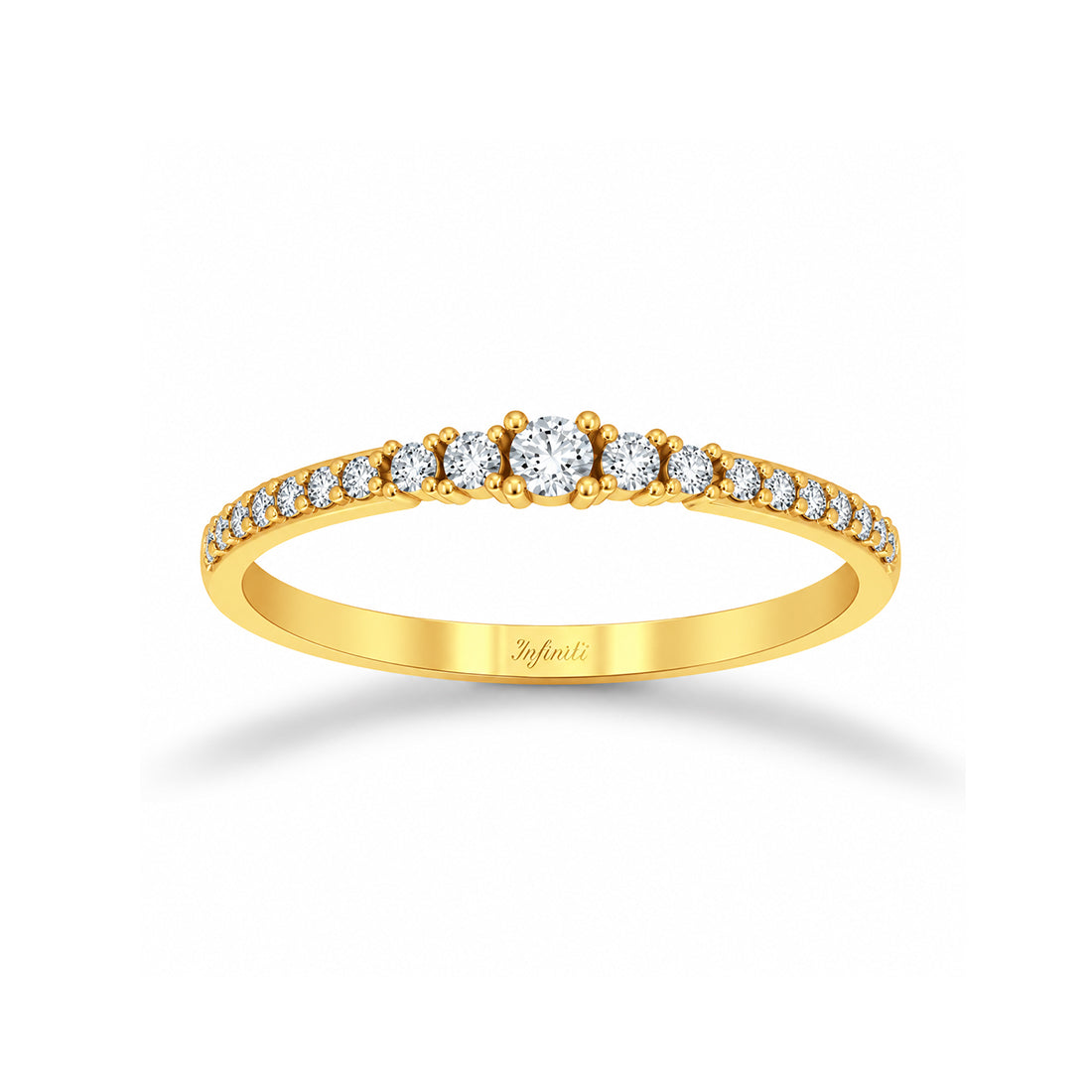 Churumbela Oro Amarillo 14k - Pavé con Zirconias