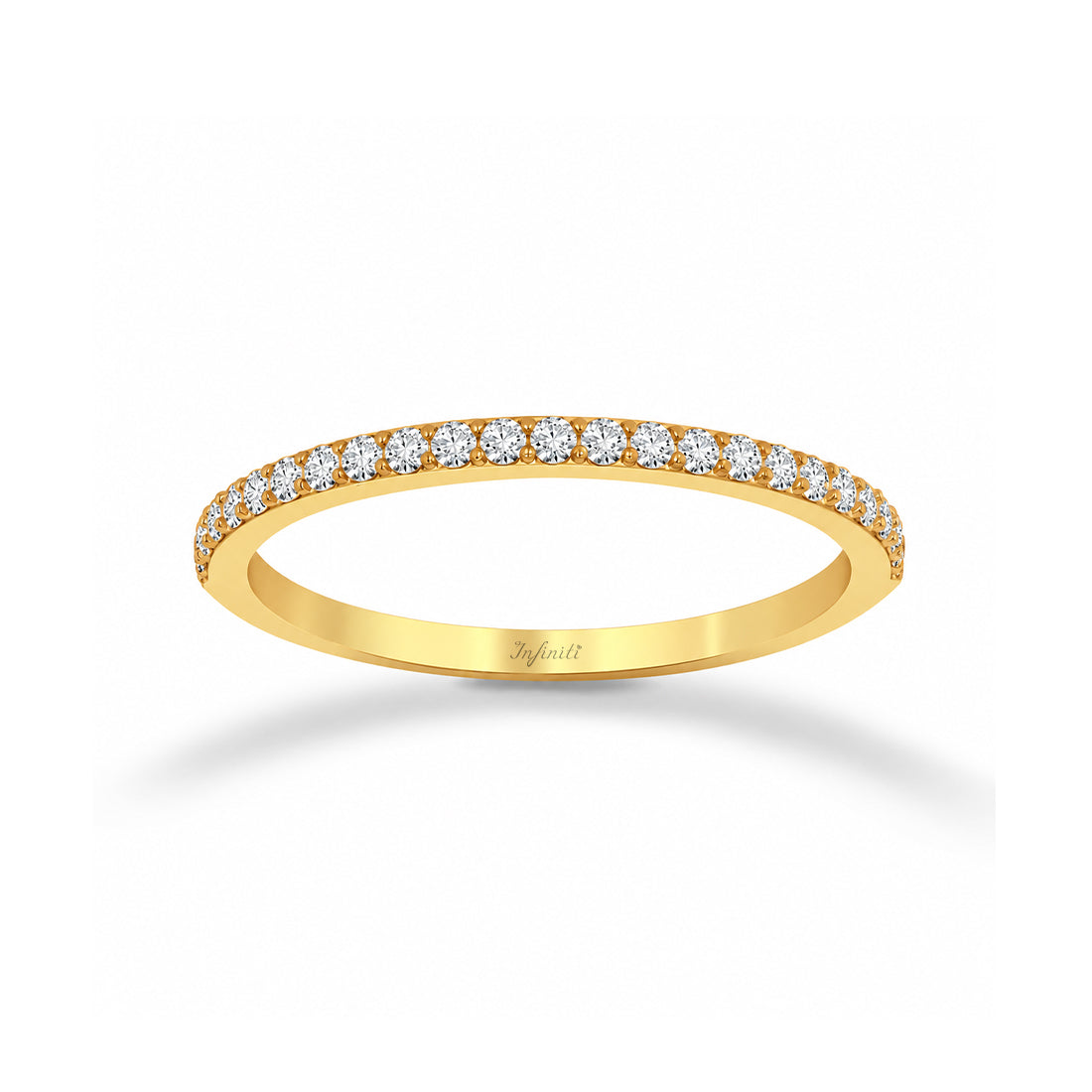 Churumbela Oro Amarillo 14k - Pavé con Zirconias 1 mm