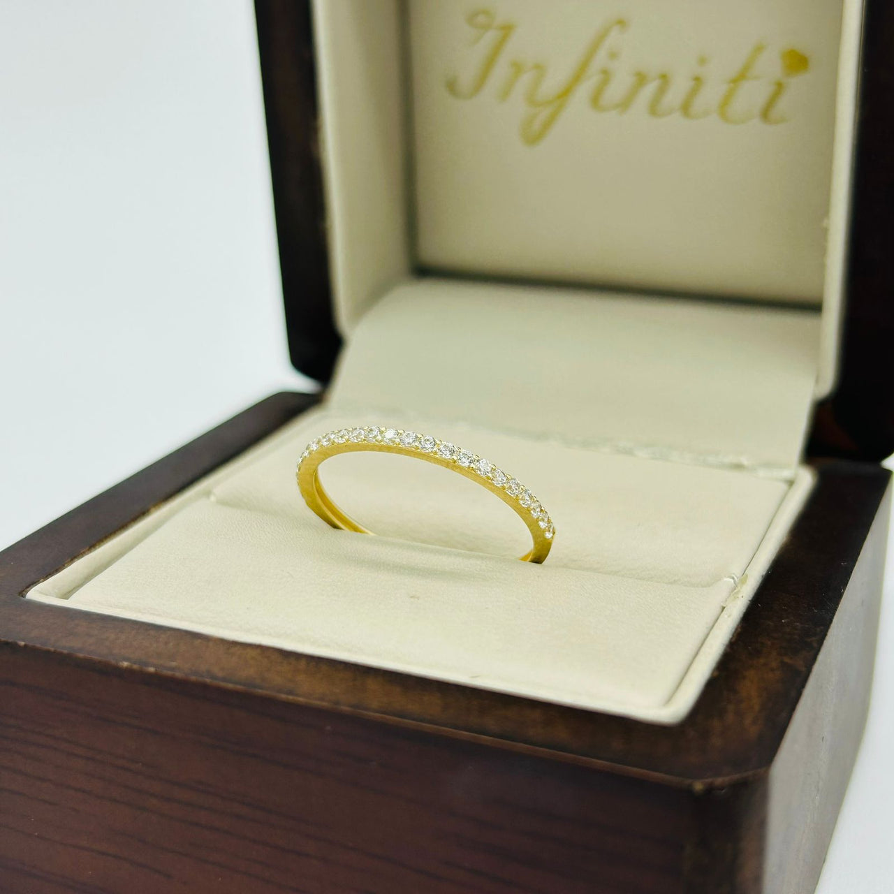 Churumbela Oro Amarillo 14k - Pavé con Zirconias 1 mm