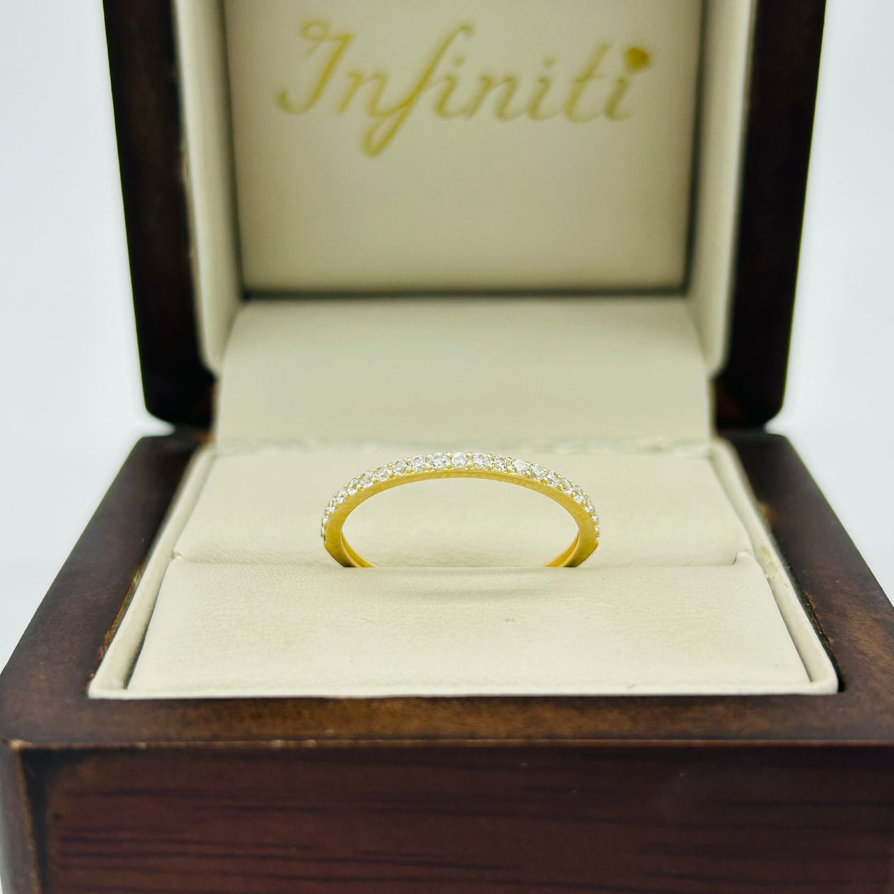 Churumbela Oro Amarillo 14k - Pavé con Zirconias 1 mm