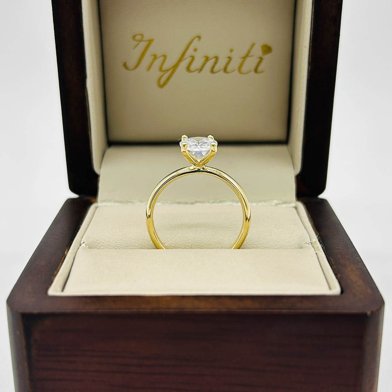 Anillo Oro 14k - Zirconia Oval