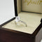 Anillo Oro Blanco 14k - Zirconia Oval