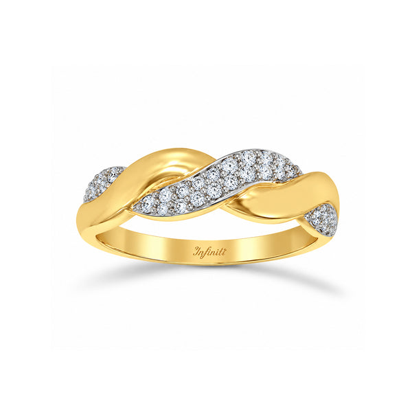 Churumbela Oro 10k, Trenza con Zirconias de 1mm