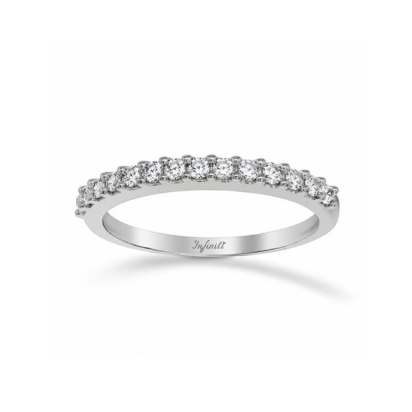 Churumbela Oro Blanco 10k, Zirconias 1.60 mm