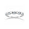Churumbela Oro Blanco 10k, Corazones con Zirconias 1 mm
