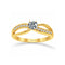 Anillo Oro 10k - Estilo Infinito Zirconia Central 4 mm