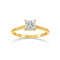 Anillo Oro 10k - Zirconia Princess de 5 mm