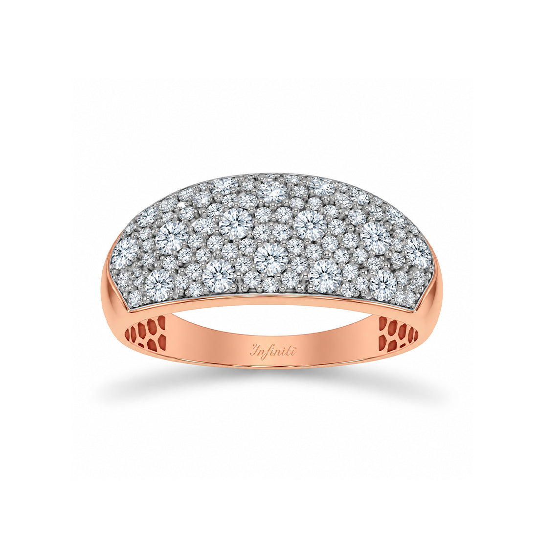 Churumbela Oro Rosa 10k, MicroPavé de Zirconia