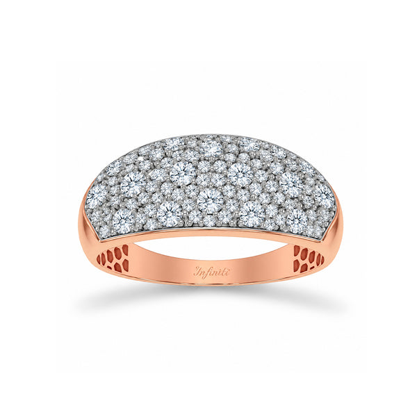Churumbela Oro Rosa 10k, MicroPavé de Zirconia