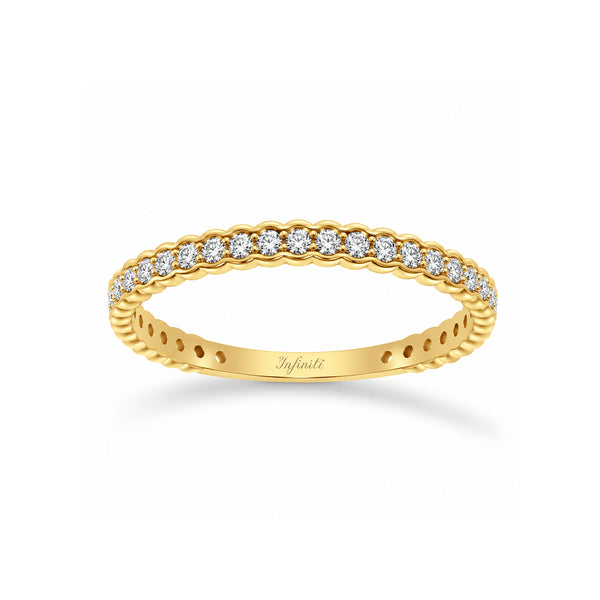 Churumbela Oro 14k, Pavé Canal Zirconia 1 mm