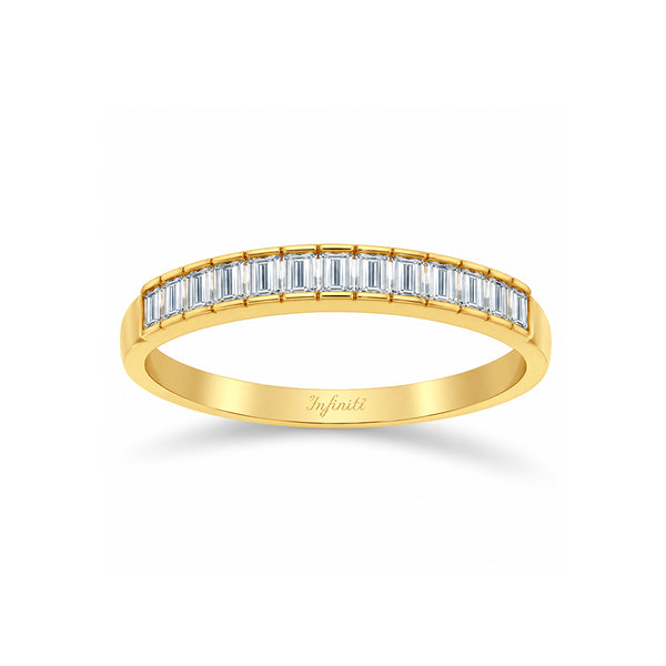 Churumbela Oro 10k - Canal de Baguettes Zirconia